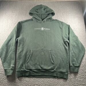 Malbon Hoodie Mens XL Interscope Records Graphic Pullover Green Sweatshirt USA